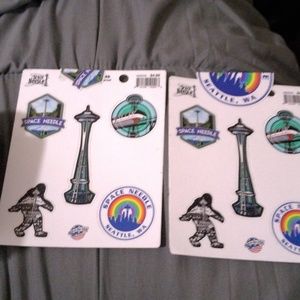 Die cut out door water proof and sun resistance window decals wa space needle